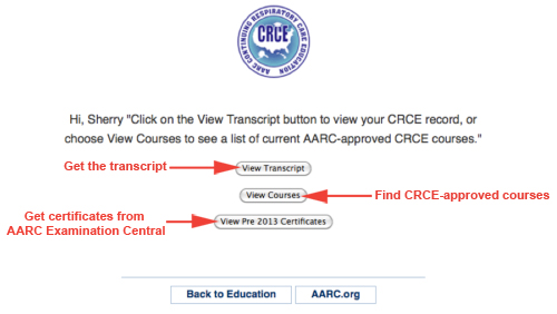 CRCE webpage